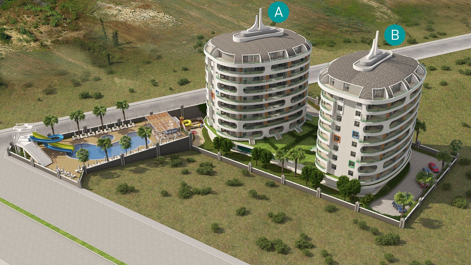 Emerald Towers — Apartments for Sale in Avsallar, Alanya, Turkey - 448