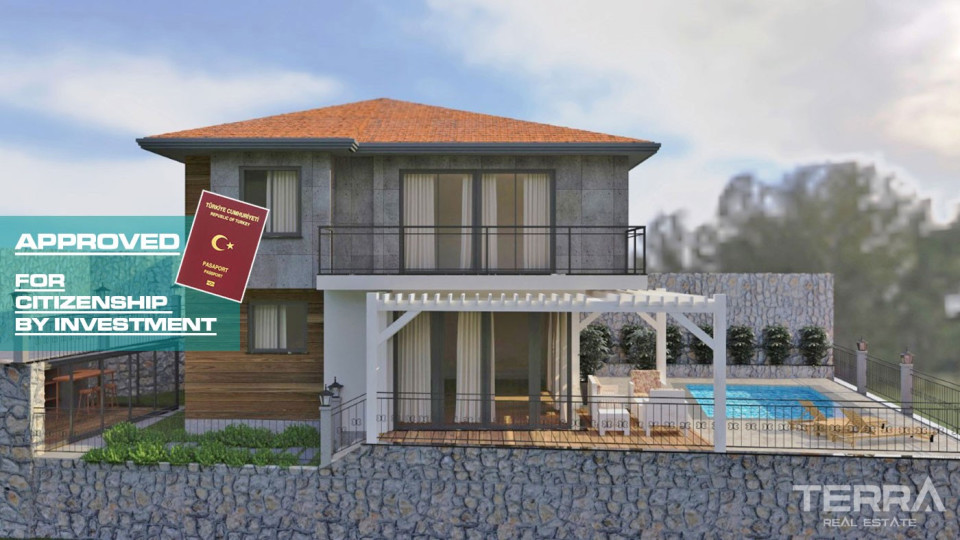 Authentic and Modern Style Sea-view Villa for Sale in Alanya Tepe