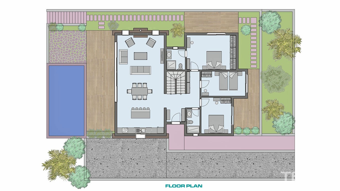 New Bungalow with an Infinity Swimming Pool for Sale in Üzümlü Fethiye - 44352