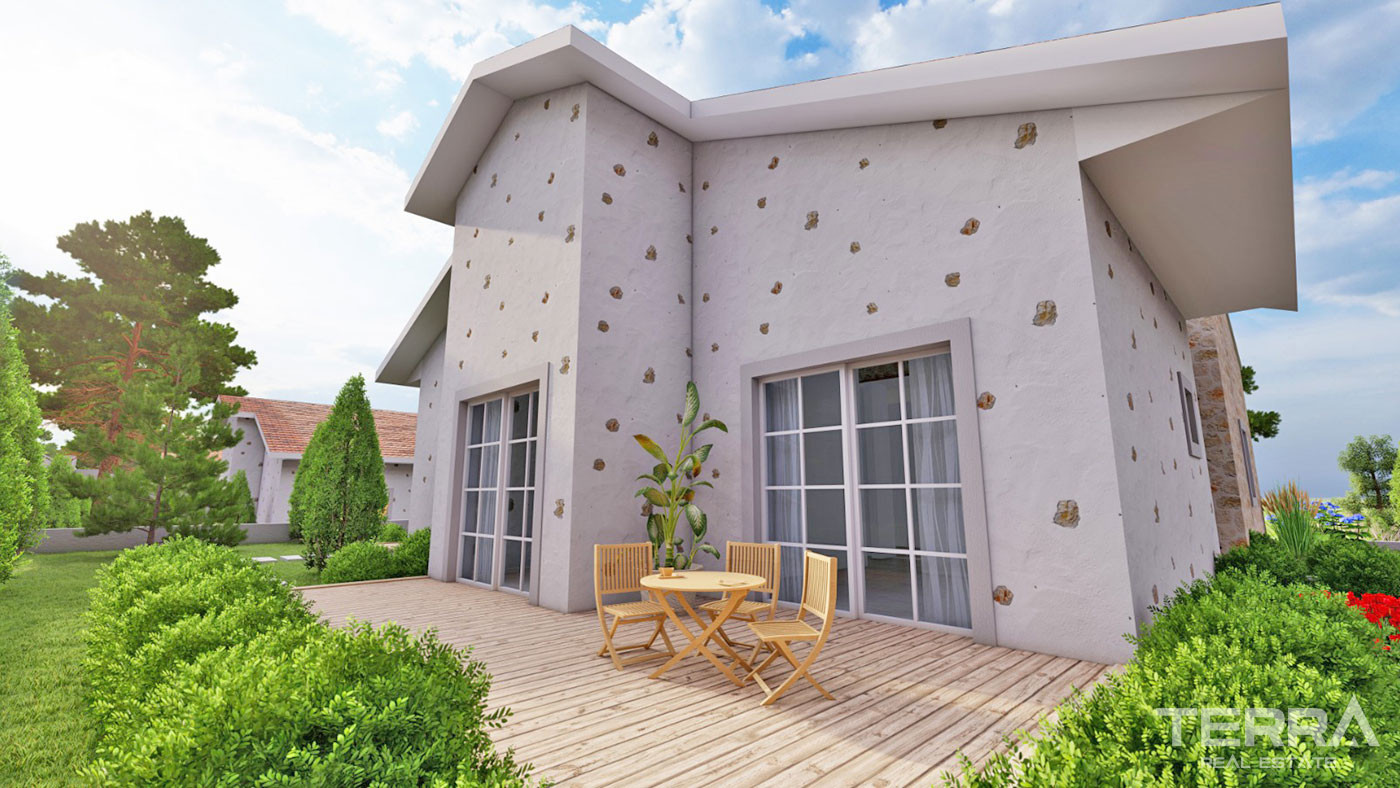 New Bungalow with an Infinity Swimming Pool for Sale in Üzümlü Fethiye - 50647