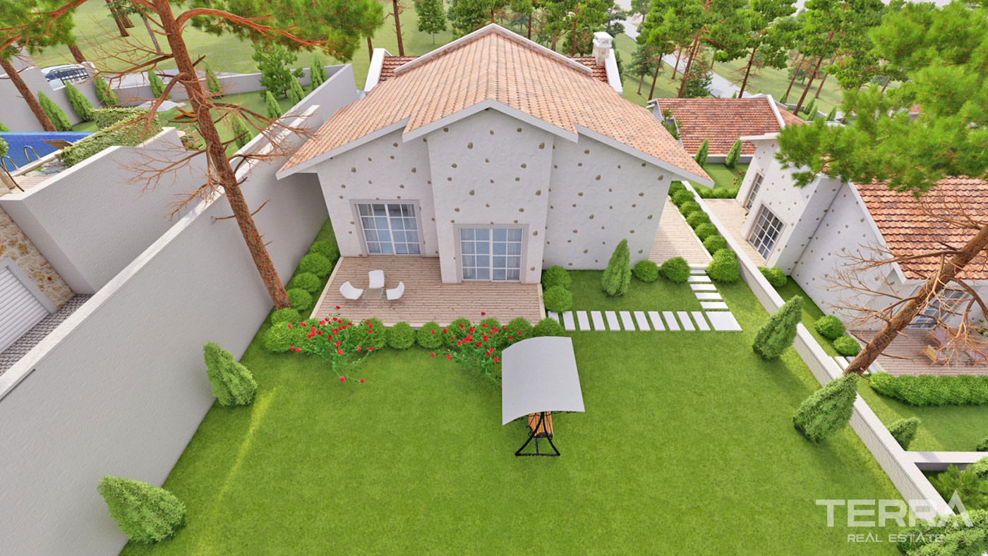 New Bungalow with an Infinity Swimming Pool for Sale in Üzümlü Fethiye - 50648