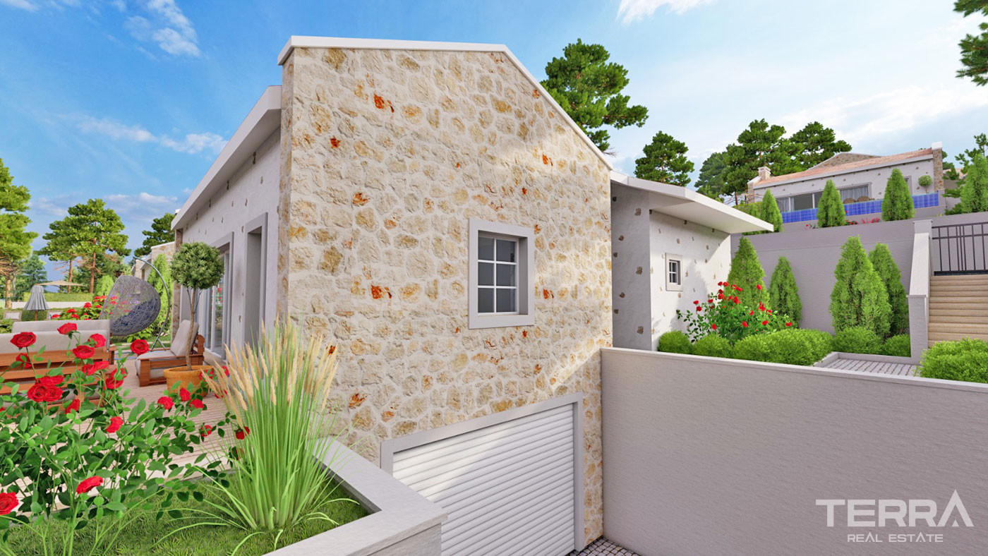 New Bungalow with an Infinity Swimming Pool for Sale in Üzümlü Fethiye - 50670
