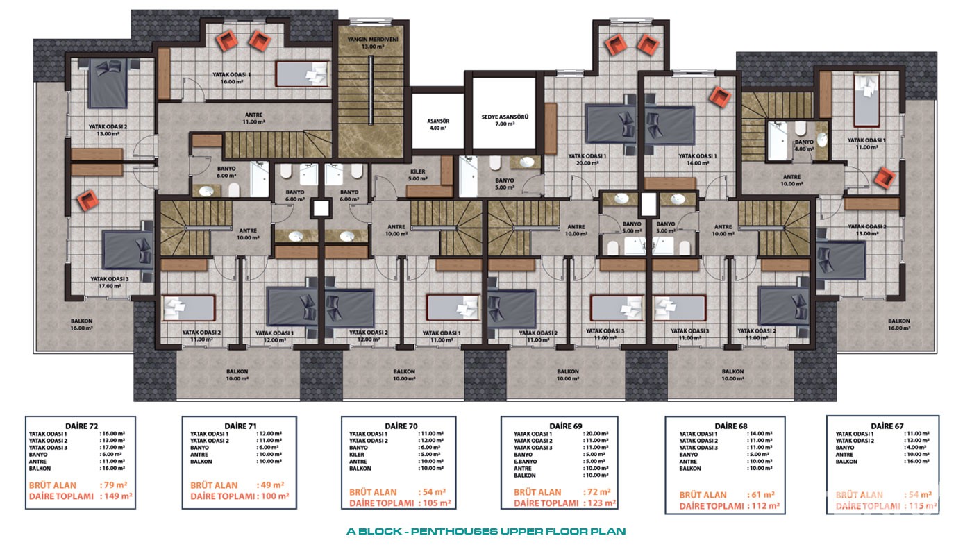 Affordable Sea-View Apartments for Sale in Desirable Area of Alanya - 46000