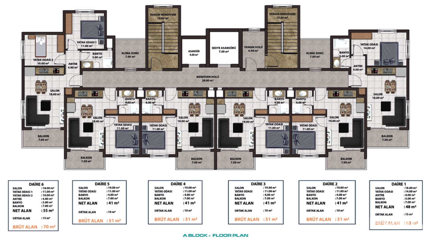 Affordable Sea-View Apartments for Sale in Desirable Area of Alanya - 46002