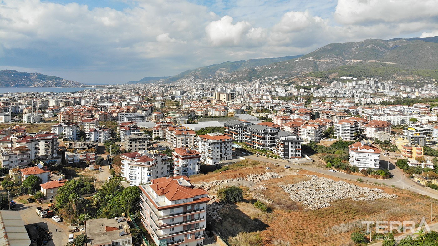 Alanya, Oba'da Şehir ve Deniz Manzaralı Satılık Modern Daireler - 46143
