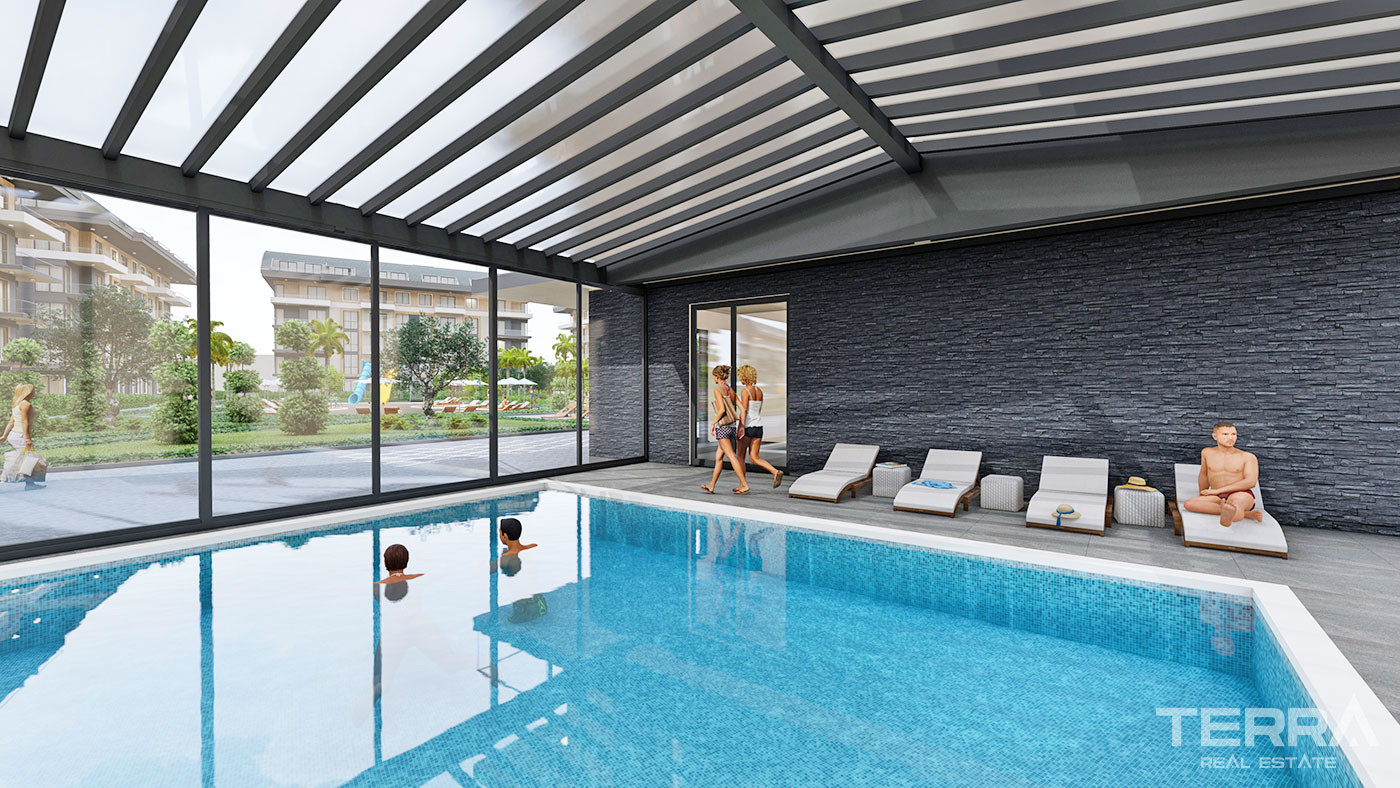 Alanya, Oba'da Şehir ve Deniz Manzaralı Satılık Modern Daireler - 88624
