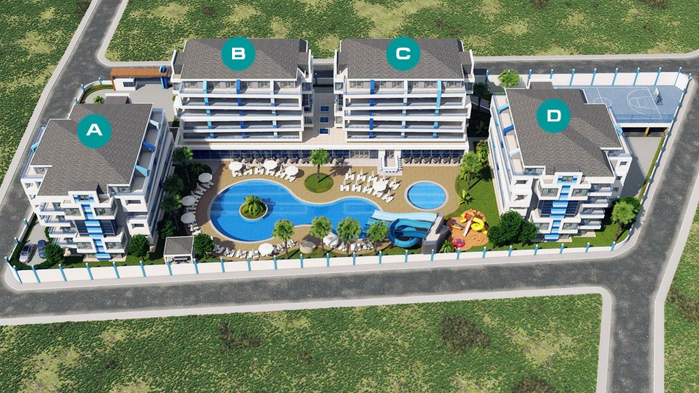 Crystal River leiligheter i Oba, Alanya - 543