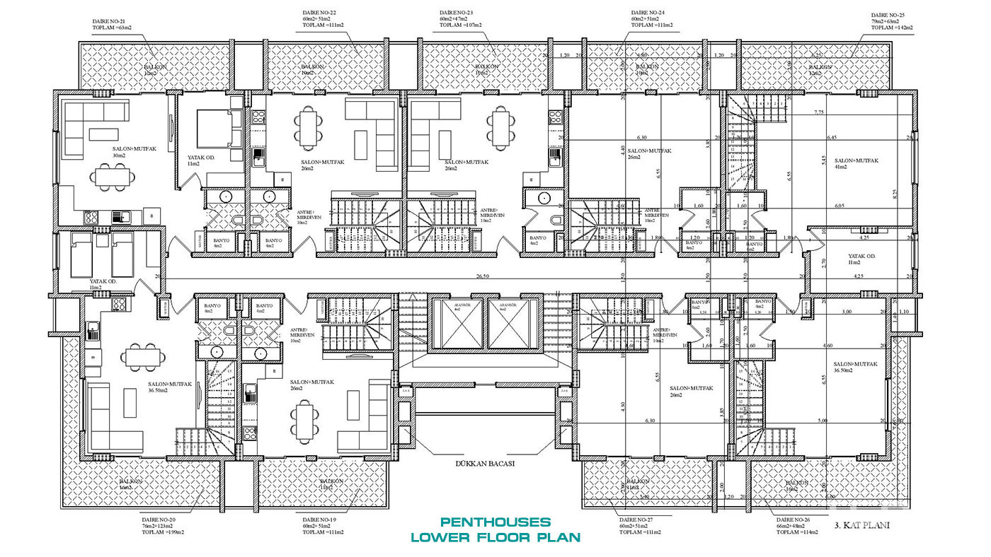 Appartements à Oba Centre Proches des Commodités et 900 m de la Mer - 49151