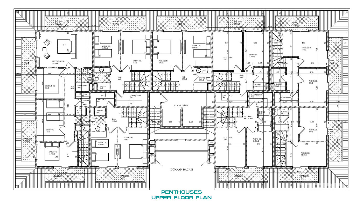 Appartements à Oba Centre Proches des Commodités et 900 m de la Mer - 49152