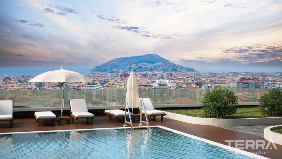 Penthouses and Garden Duplexes to Buy in Rich Complex in Alanya Bektaş