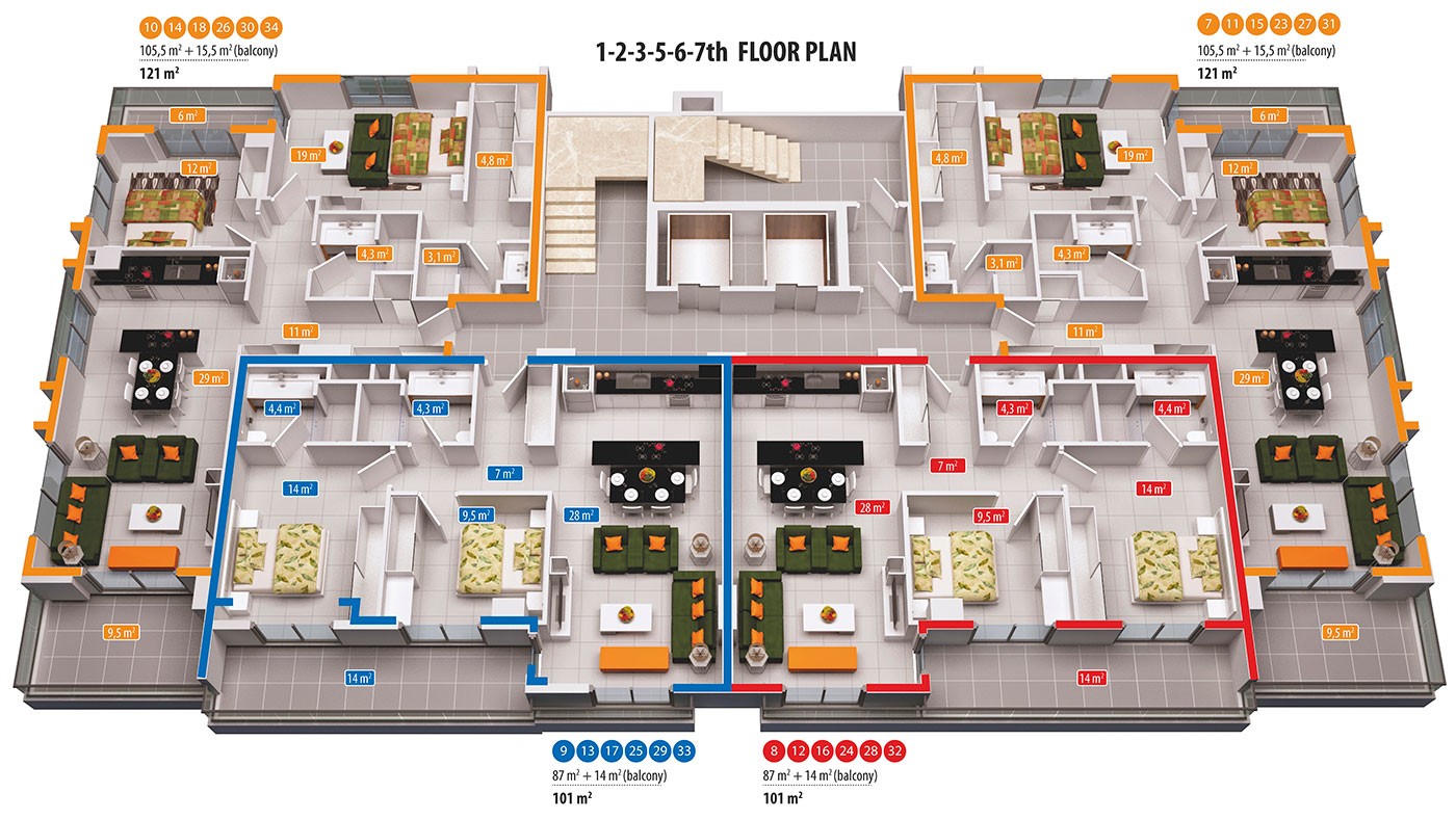 Alanya Towers – Exclusive Apartments for Sale in Alanya City Center - 45690
