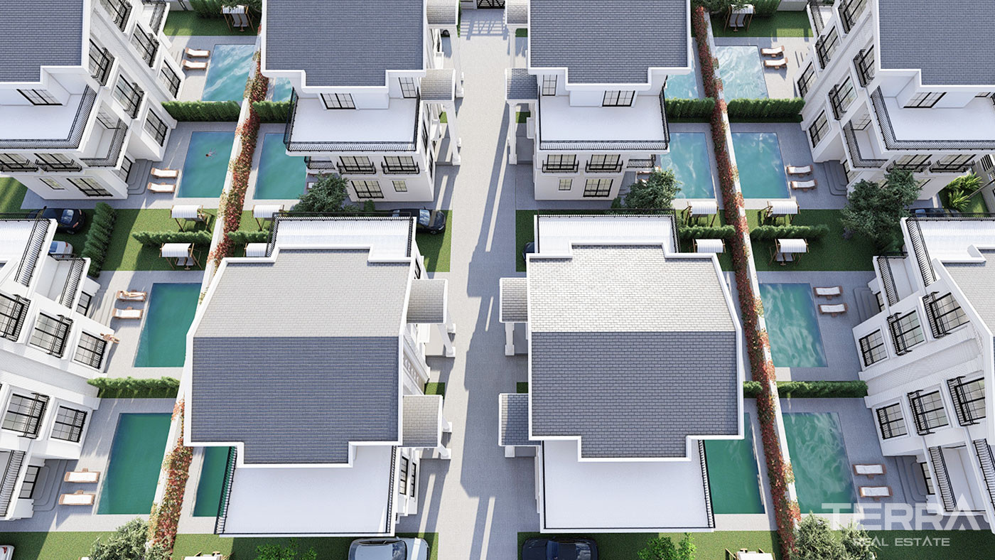 Villas Mitoyennes en Plein Nature de Belek Antalya Avec Piscine Privée - 49081