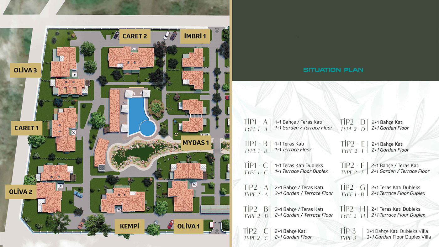 New 3-Bed Duplex Villas to Buy in a Luxury Complex in Fethiye Çalış - 49250