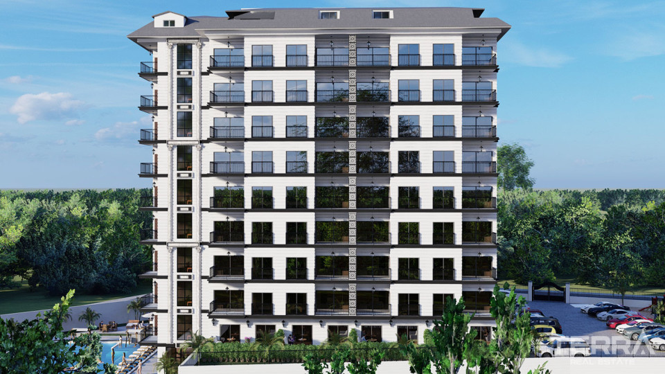 Luxury Flats for Sale in a 5-Star Hotel Concept in Alanya Avsallar