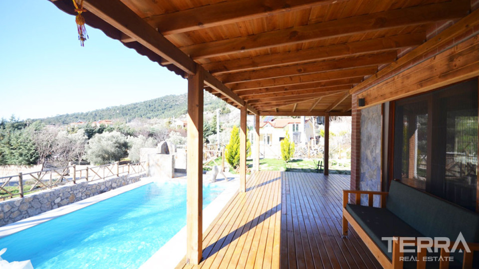 New 2-Bed House with Large Land Resale in Peacefull Fethiye Üzümlü