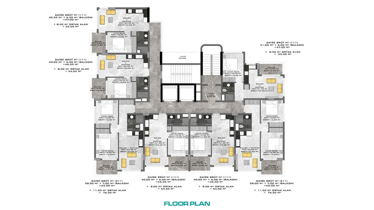 Sea View Apartments for Sale in Avsallar Alanya - 49739
