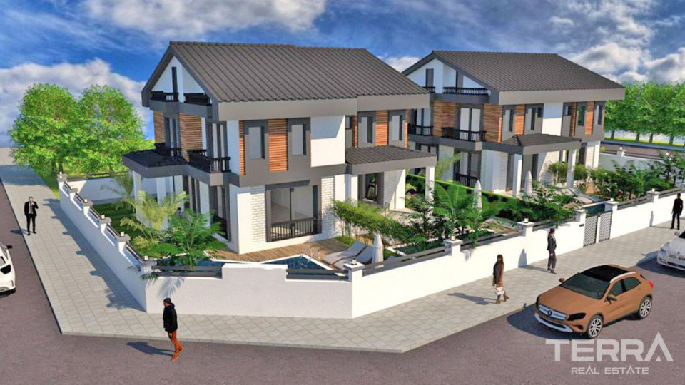 Semi-Detached Villas to Buy in Fethiye Only 700m from the Çalış Beach