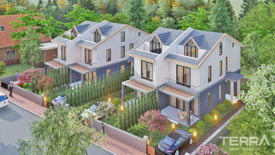 Luxury Semi-Detached Villas for Sale in Central Spot of Fethiye Çalış