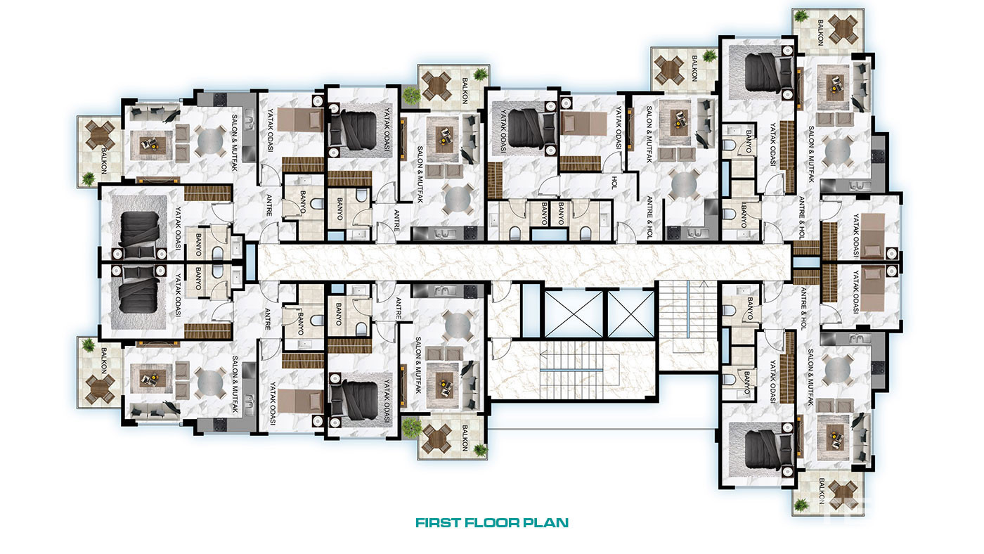 Amazing Seafront Apartments with Amenities for Sale in Alanya Kestel - 50918