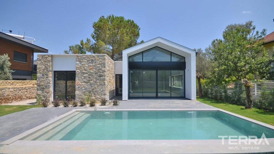 Modern Designed Bungalow with Swimming Pool to Buy in Üzümlü Fethiye