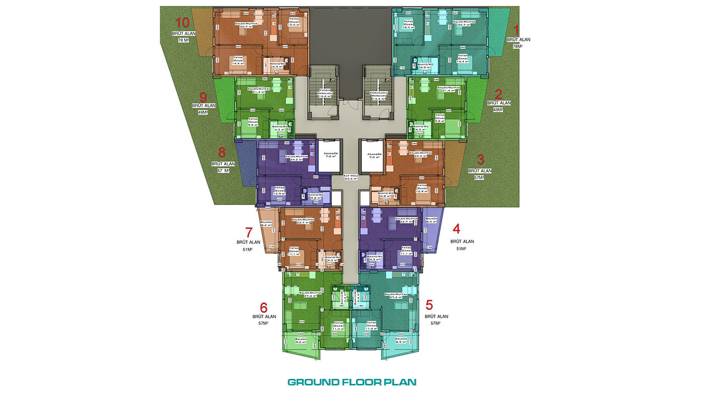Bargain Apartments to Buy 1 km to Incekum Beach in Alanya - 51345