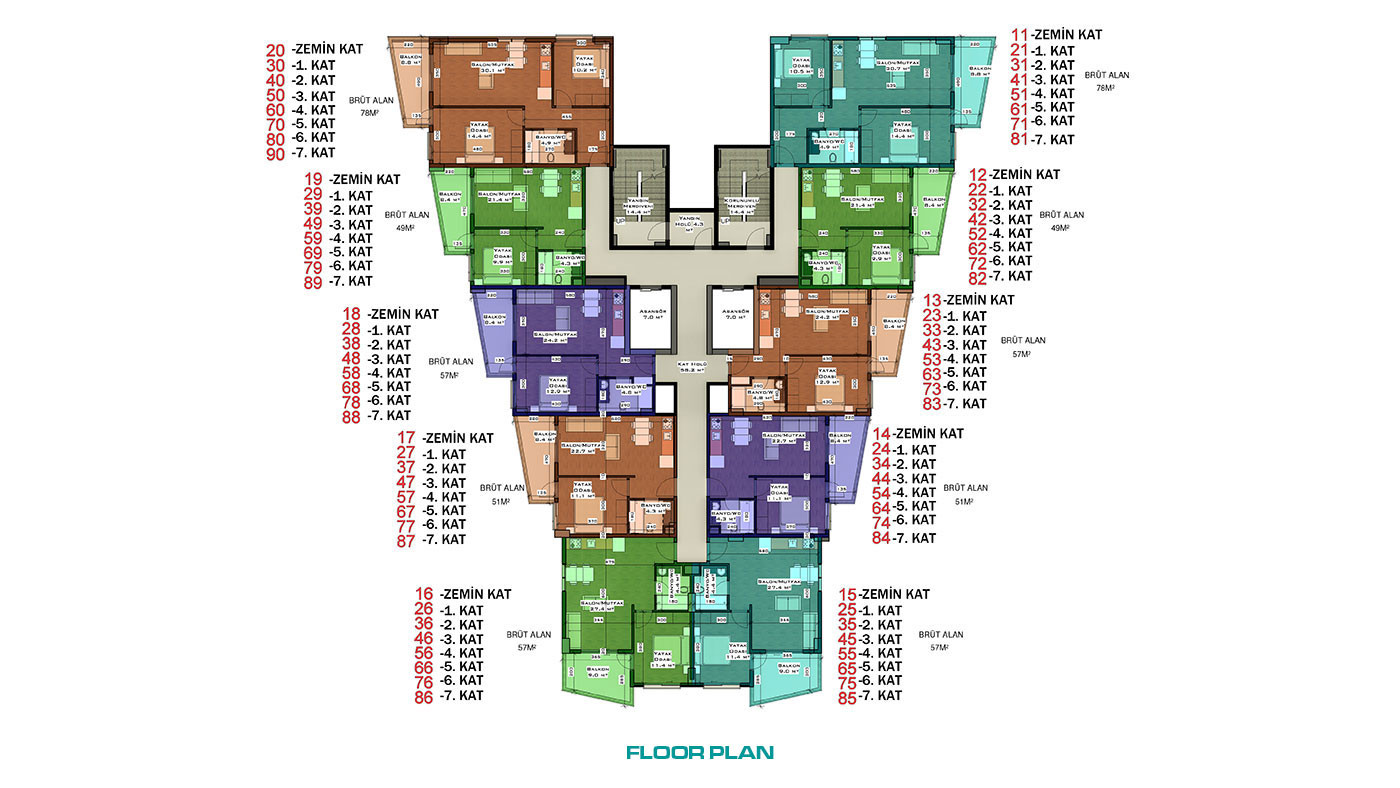 Bargain Apartments to Buy 1 km to Incekum Beach in Alanya - 51348