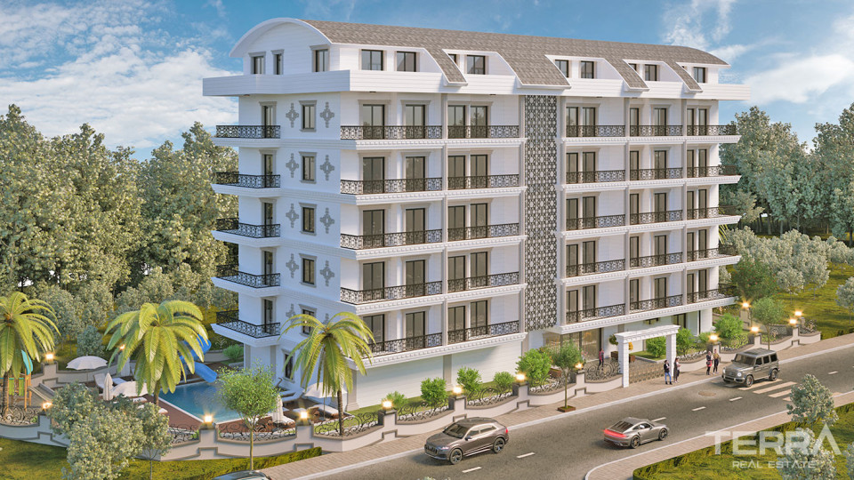 One Bed Flats for Sale in Alanya Mahmutlar Within Proximity to the Sea