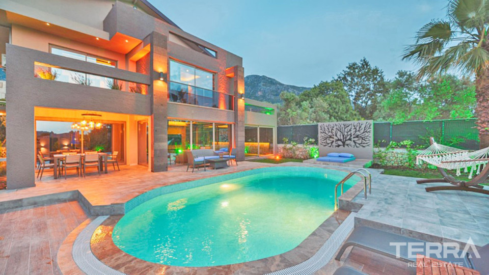 Villa for Sale in Fethiye Town with Two Amazing Swimming Pools