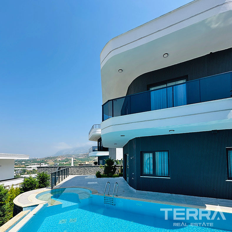 Modern Villas for Sale with Castle and Sea View in Alanya Kargıcak - 98506