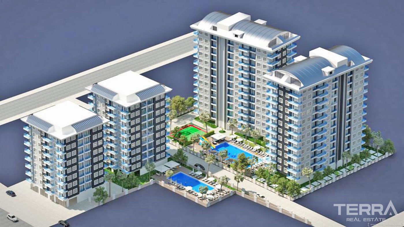Sea View Apartments in Alanya Mahmutlar Only 200 m from the Beach - 51896