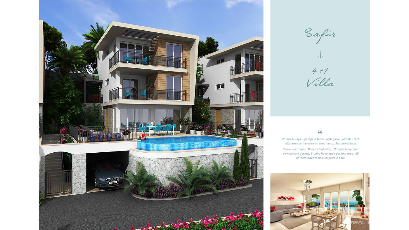 Charmantes Villas Avec Vue Mer & Zones de Loisirs à Bodrum - 52354