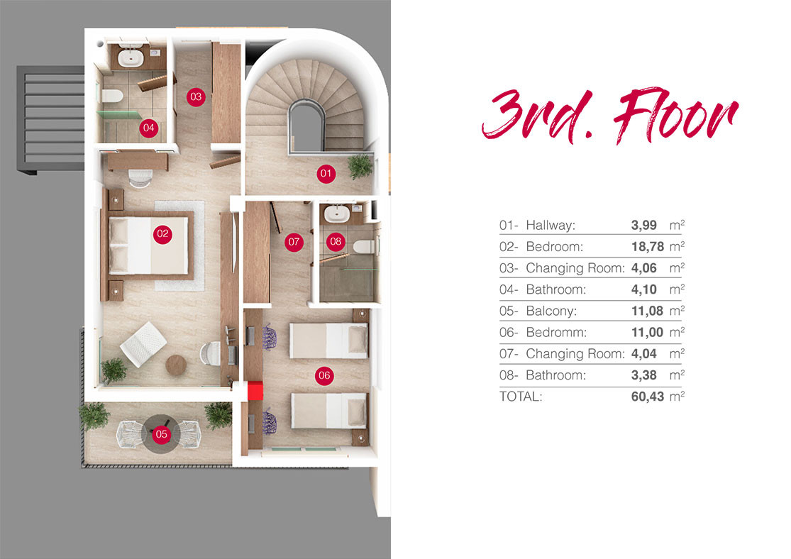 Charmantes Villas Avec Vue Mer & Zones de Loisirs à Bodrum - 52386