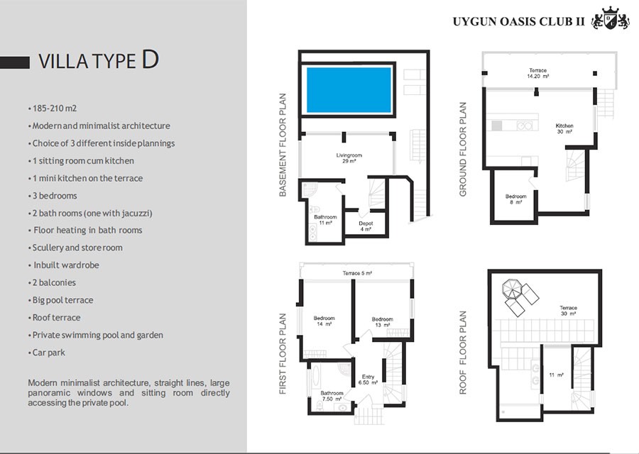Exclusive Detached Villas to Buy in Alanya Close to the Konaklı Beach - 857