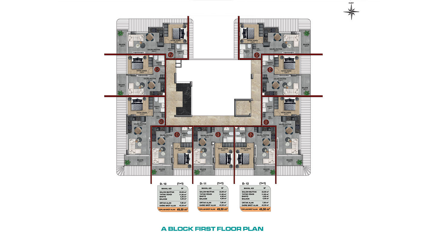 Luxury Apartments in Alanya with Wonderfull Sea and Castle Views - 59335