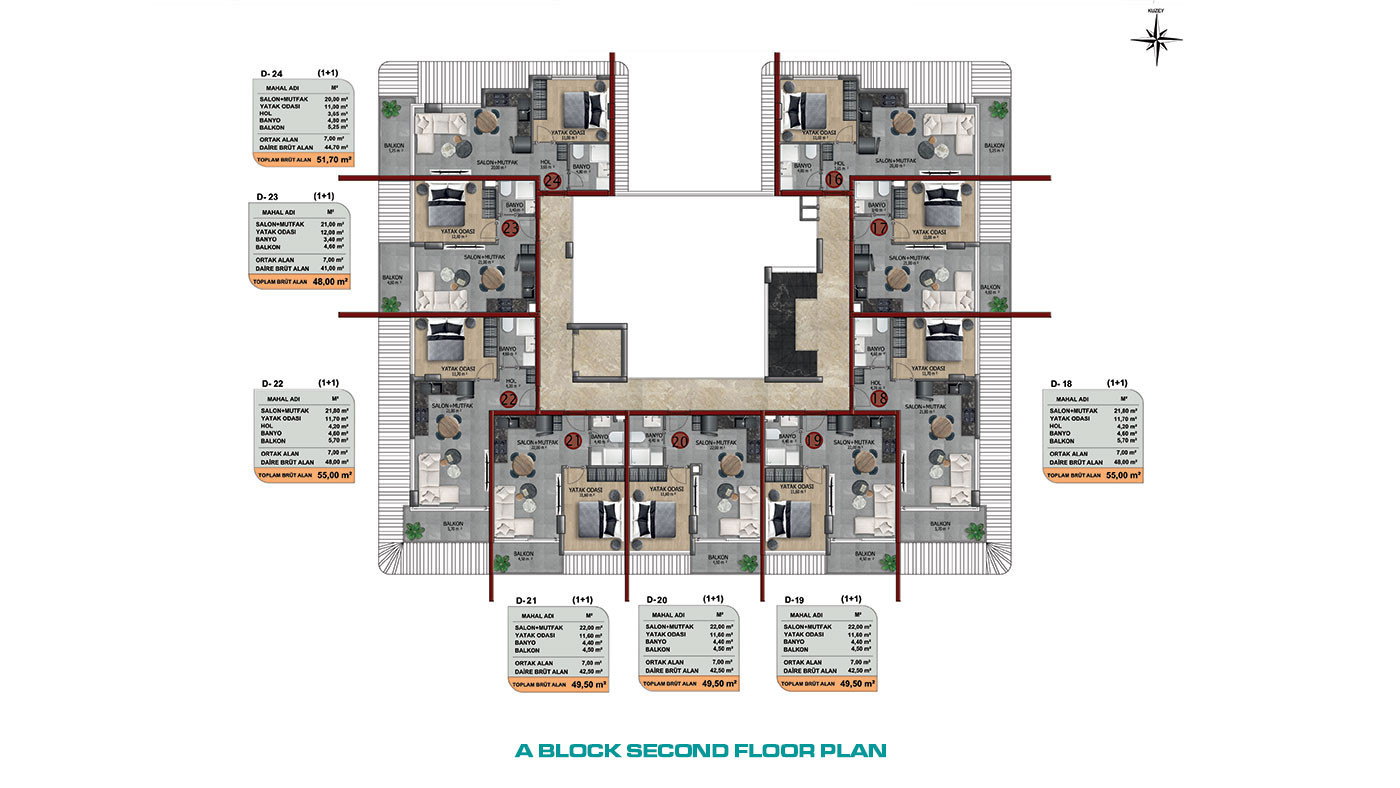 Luxury Apartments in Alanya with Wonderfull Sea and Castle Views - 59336