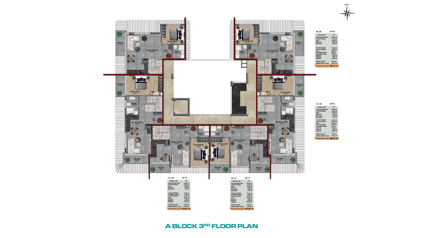 Luxury Apartments in Alanya with Wonderfull Sea and Castle Views - 59338