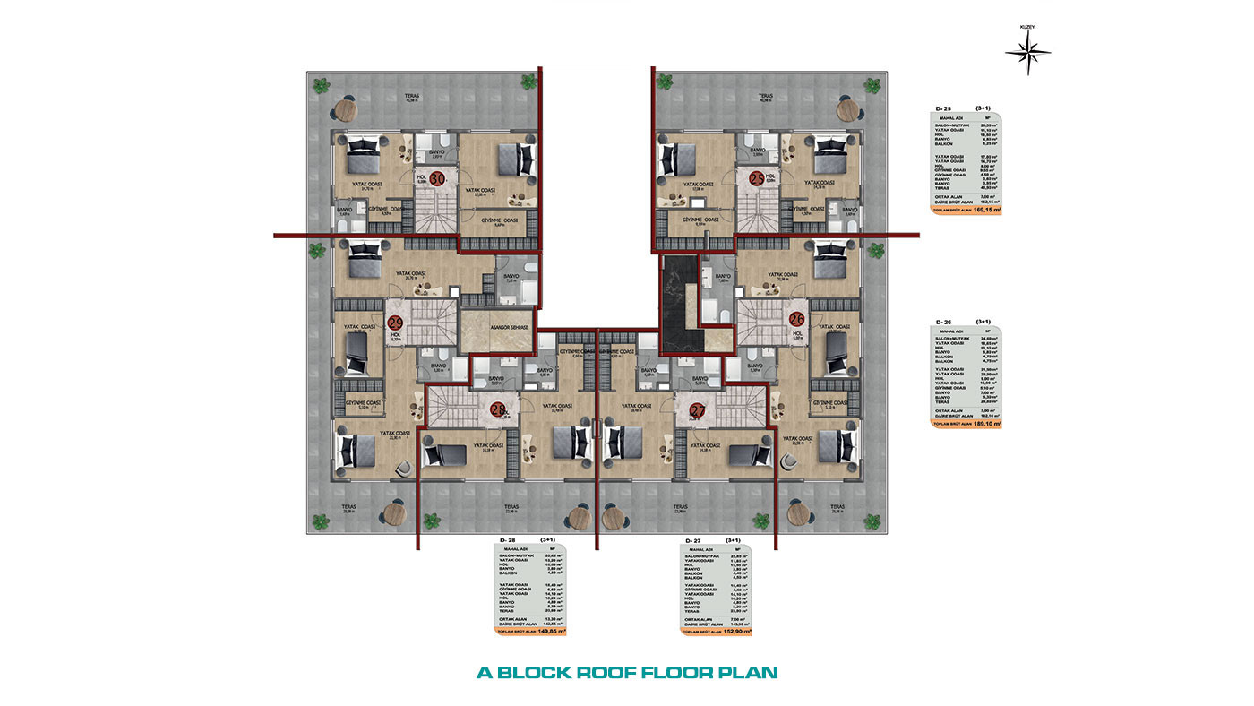Luxury Apartments in Alanya with Wonderfull Sea and Castle Views - 59341