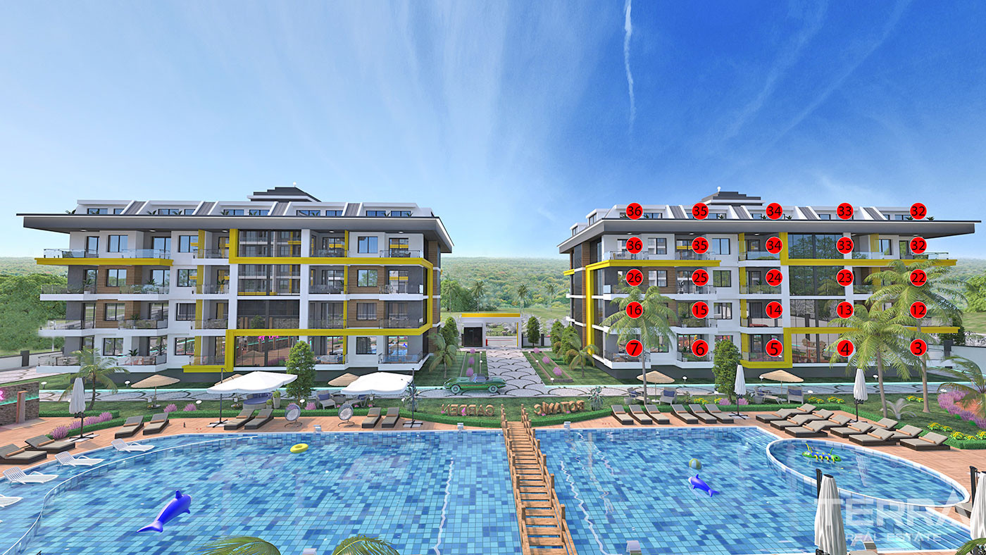 Apartments For Sale in Botanic Garden, Kestel, Alanya - 53029