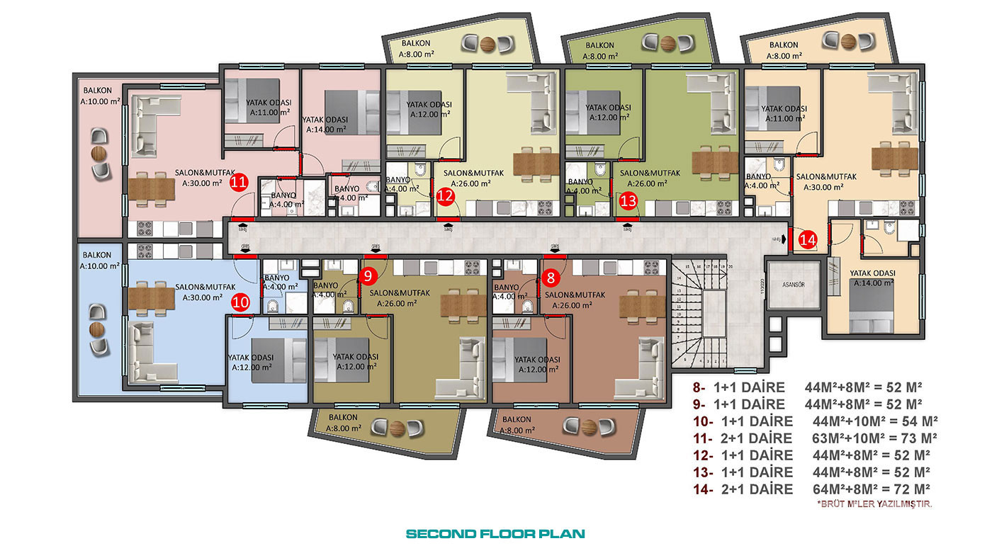 Luxury Apartments in Alanya Kestel Within Only 150 m From the Beach - 53239