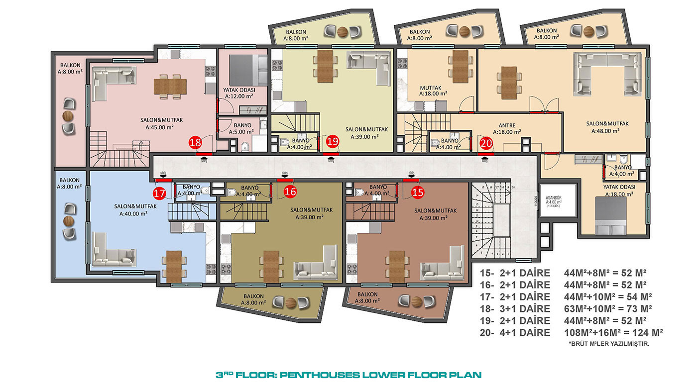 Luxury Apartments in Alanya Kestel Within Only 150 m From the Beach - 53241