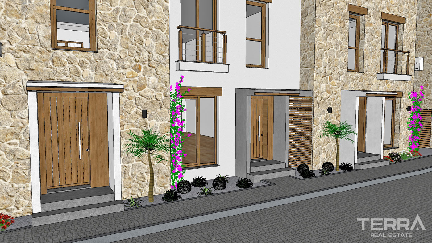 Semi-Detached Luxury Villas in Side Town Close to the Beach - 53779