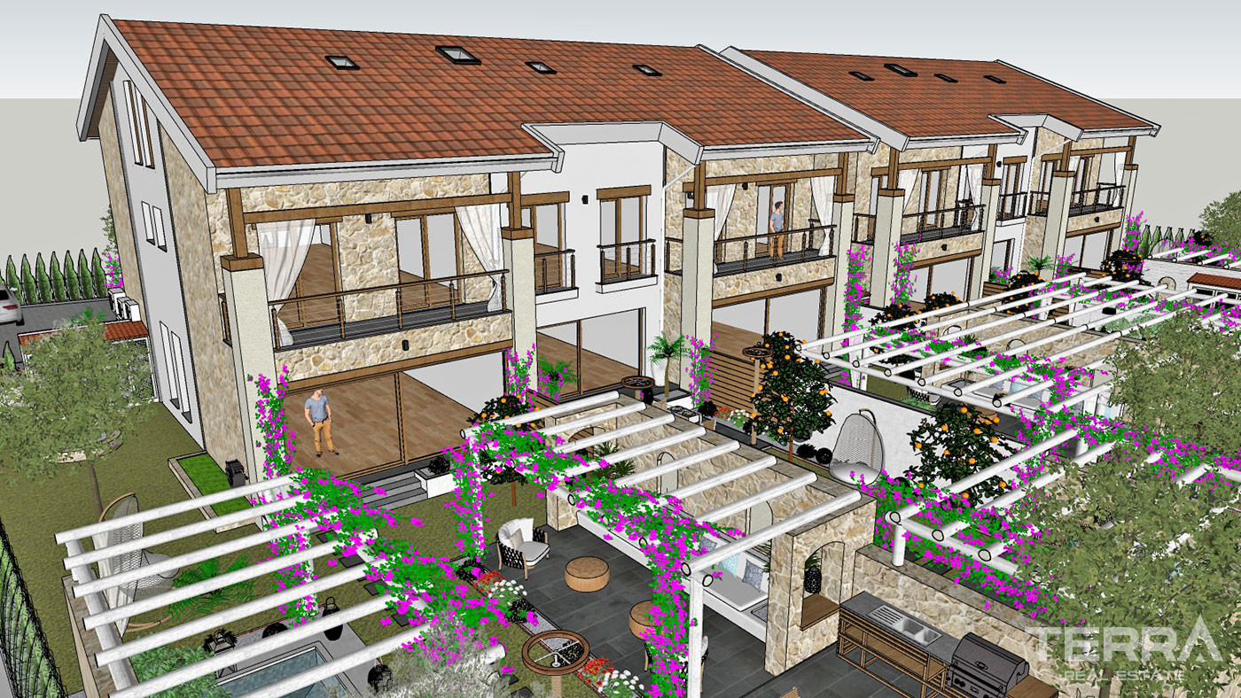 Semi-Detached Luxury Villas in Side Town Close to the Beach - 53780