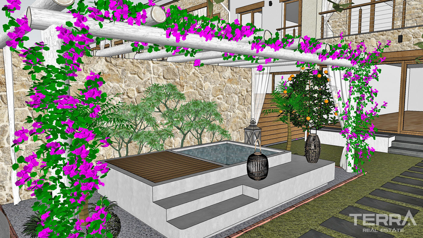 Semi-Detached Luxury Villas in Side Town Close to the Beach - 53784