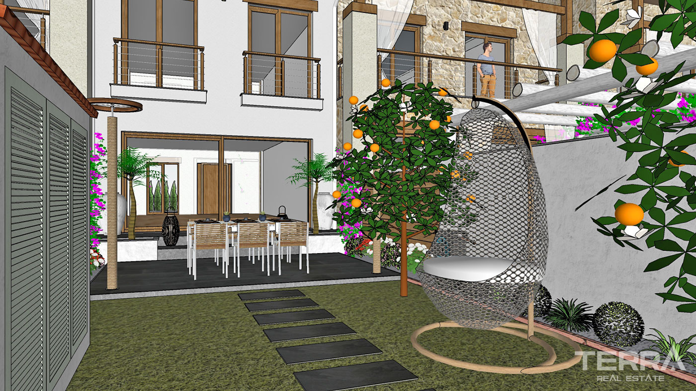 Semi-Detached Luxury Villas in Side Town Close to the Beach - 53788