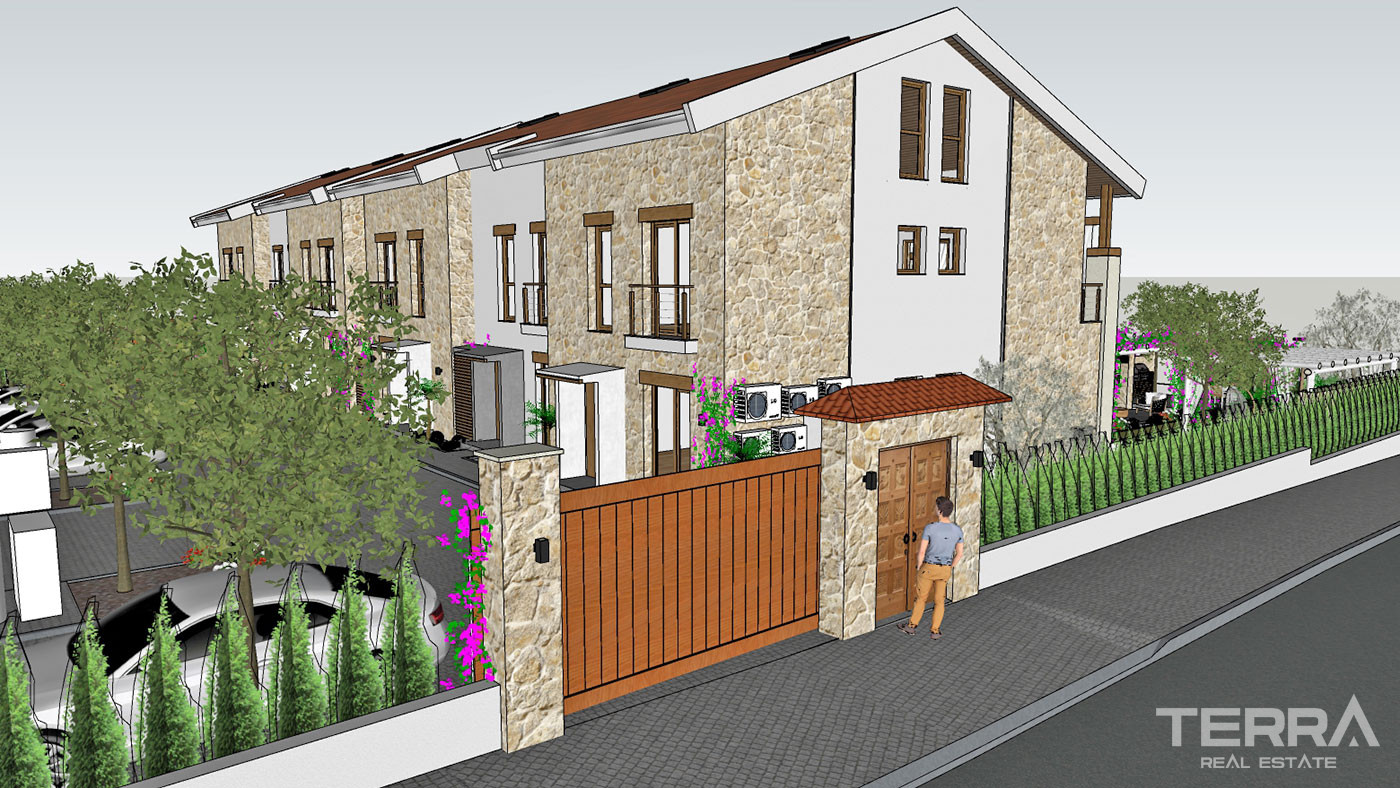 Semi-Detached Luxury Villas in Side Town Close to the Beach - 53792