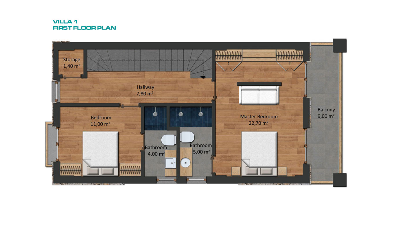 Semi-Detached Luxury Villas in Side Town Close to the Beach - 53805