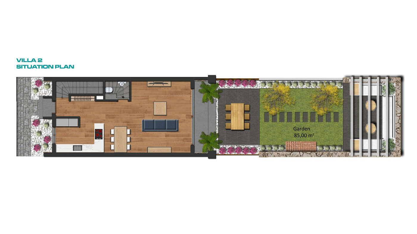 Semi-Detached Luxury Villas in Side Town Close to the Beach - 53806