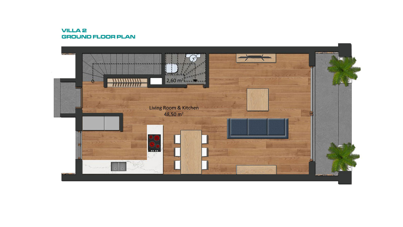Semi-Detached Luxury Villas in Side Town Close to the Beach - 53807
