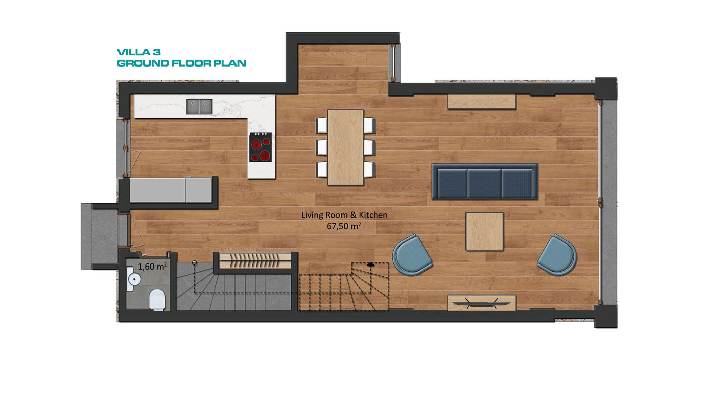 Semi-Detached Luxury Villas in Side Town Close to the Beach - 53811