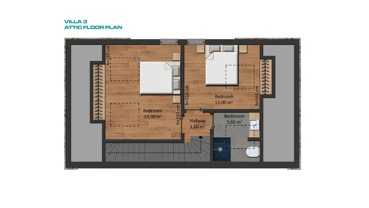 Semi-Detached Luxury Villas in Side Town Close to the Beach - 53813